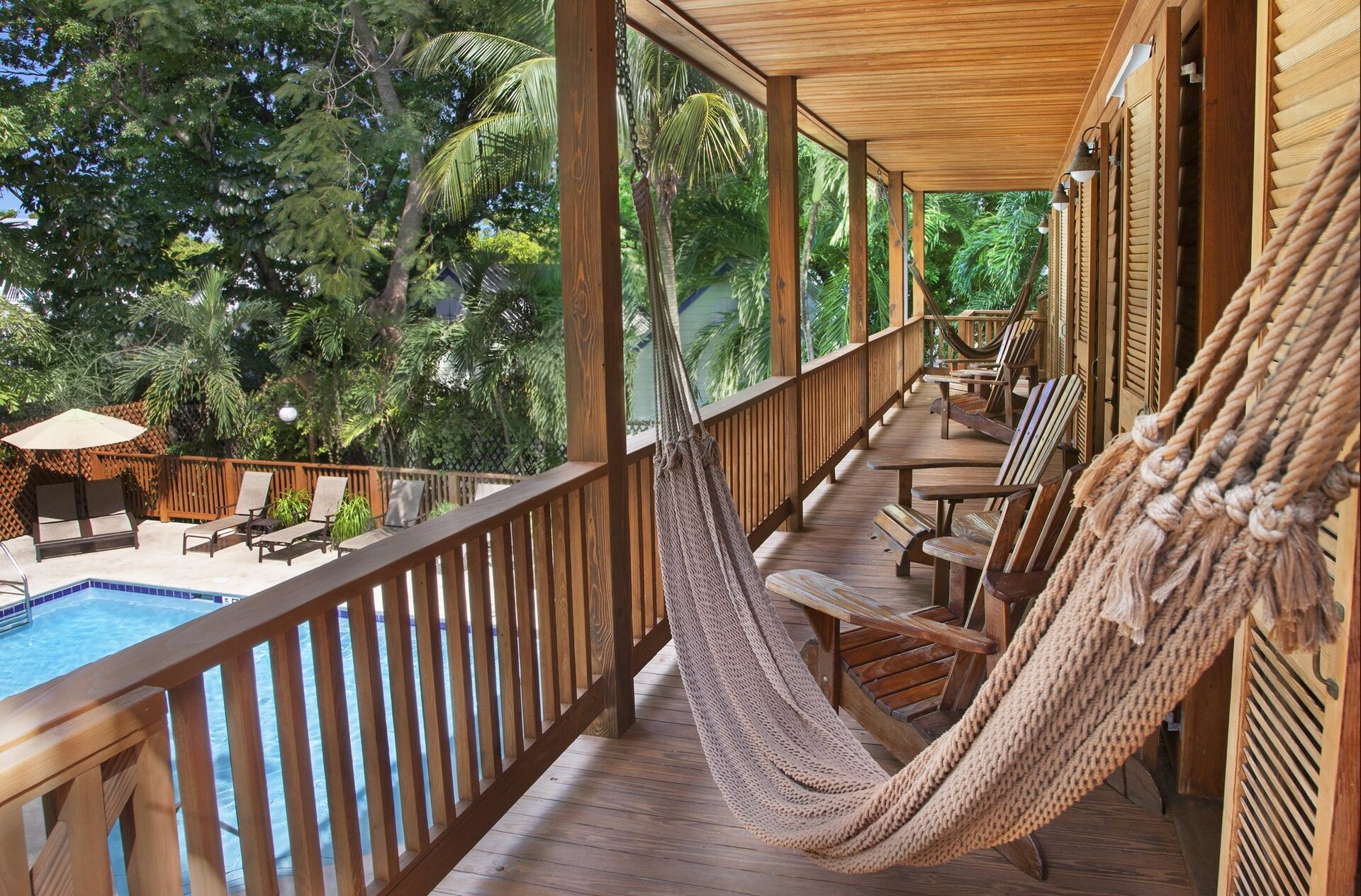 Balcony Overlooking Pool